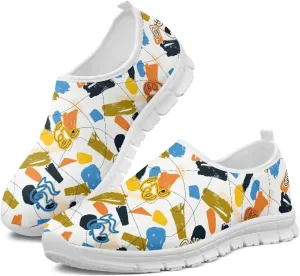 Women Low Top Casual Sneaker Slip On Soft Flat Loafers Comfortable Walking Sports Shoes for Outdoor Athletic Running