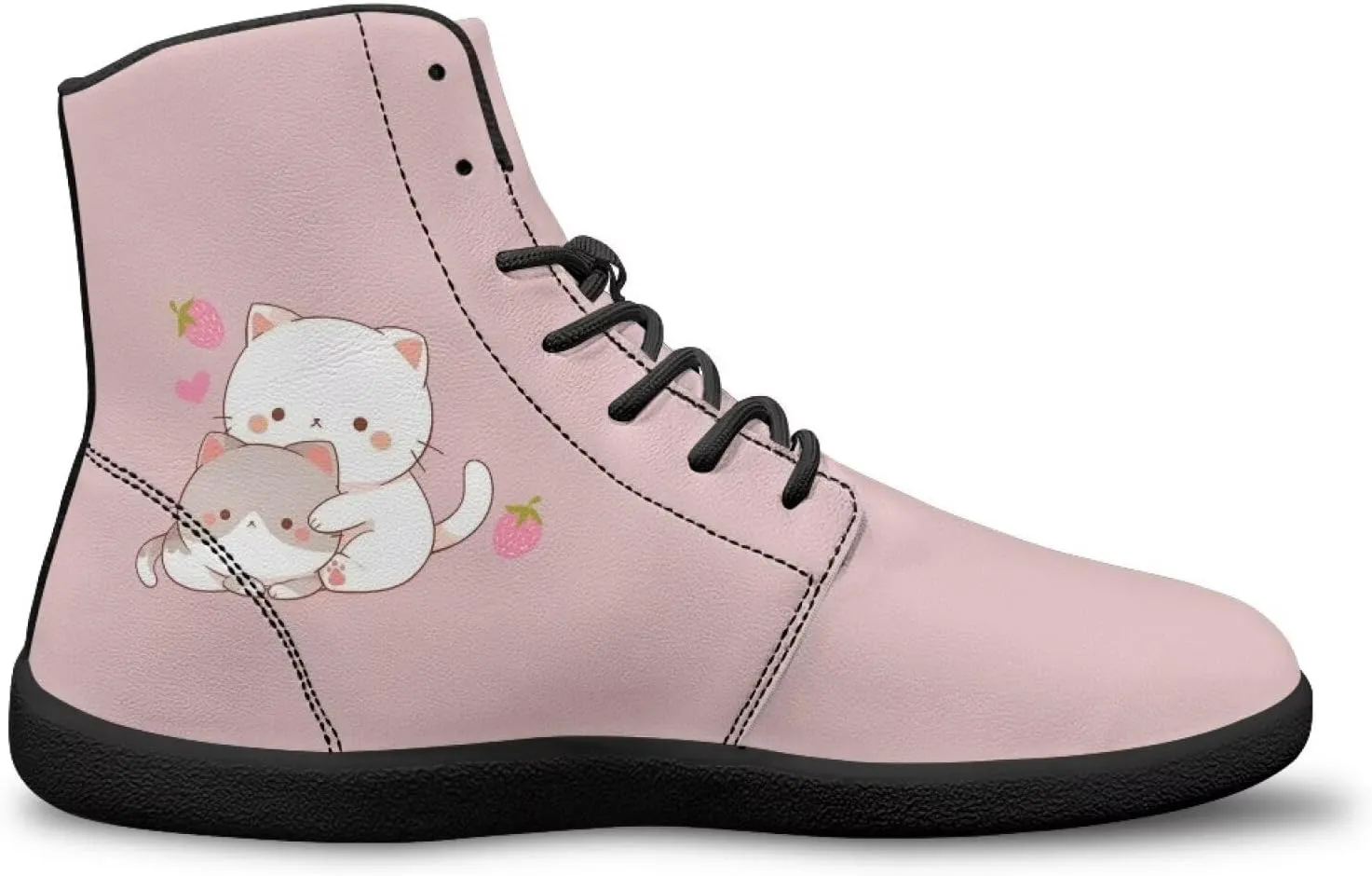 Women Men High Top Barefoot Shoes Lace Up Anti-Slip Active Sneakers