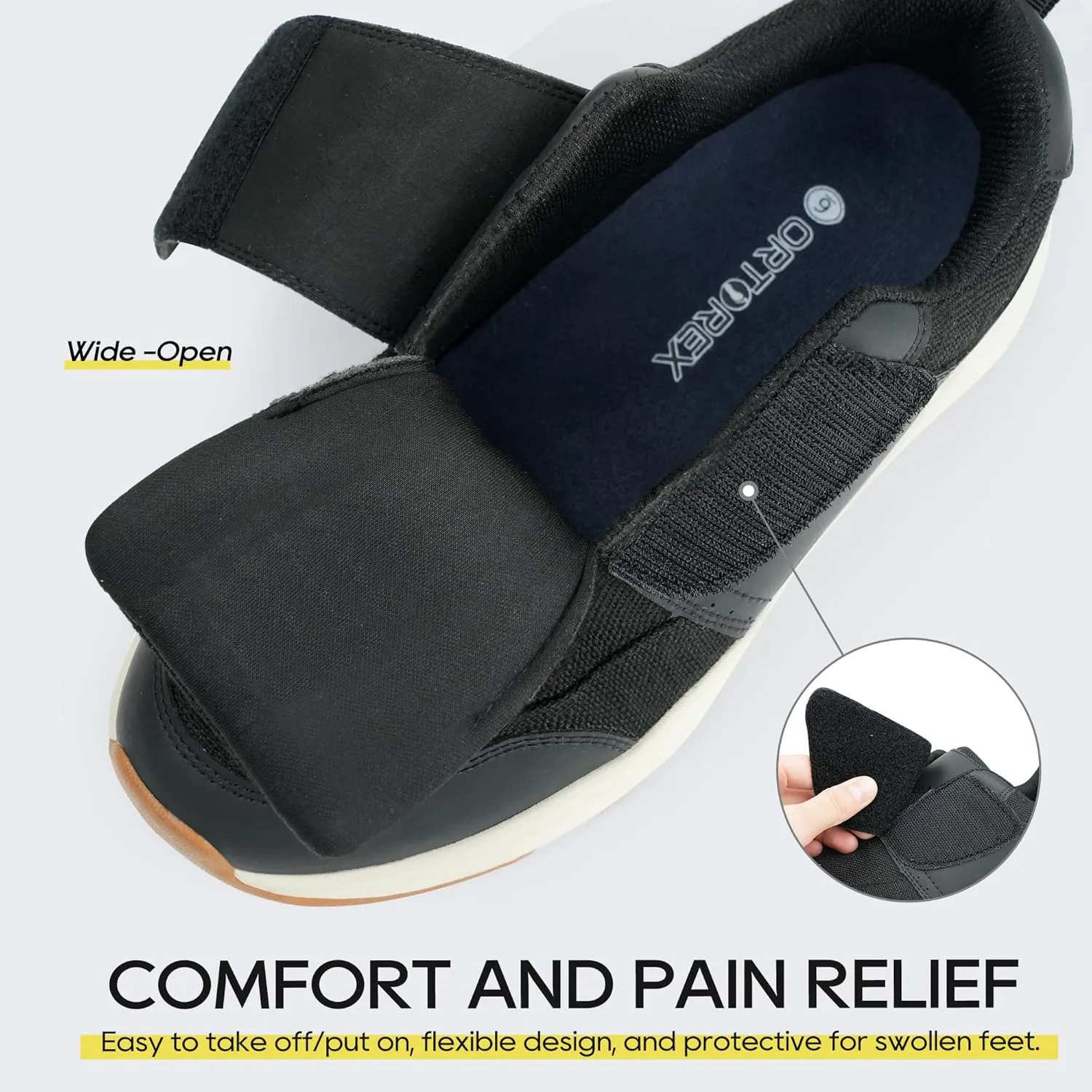 Women Orthopedic Diabetic Walking Sneakers Edema Shoes for Swollen Feet