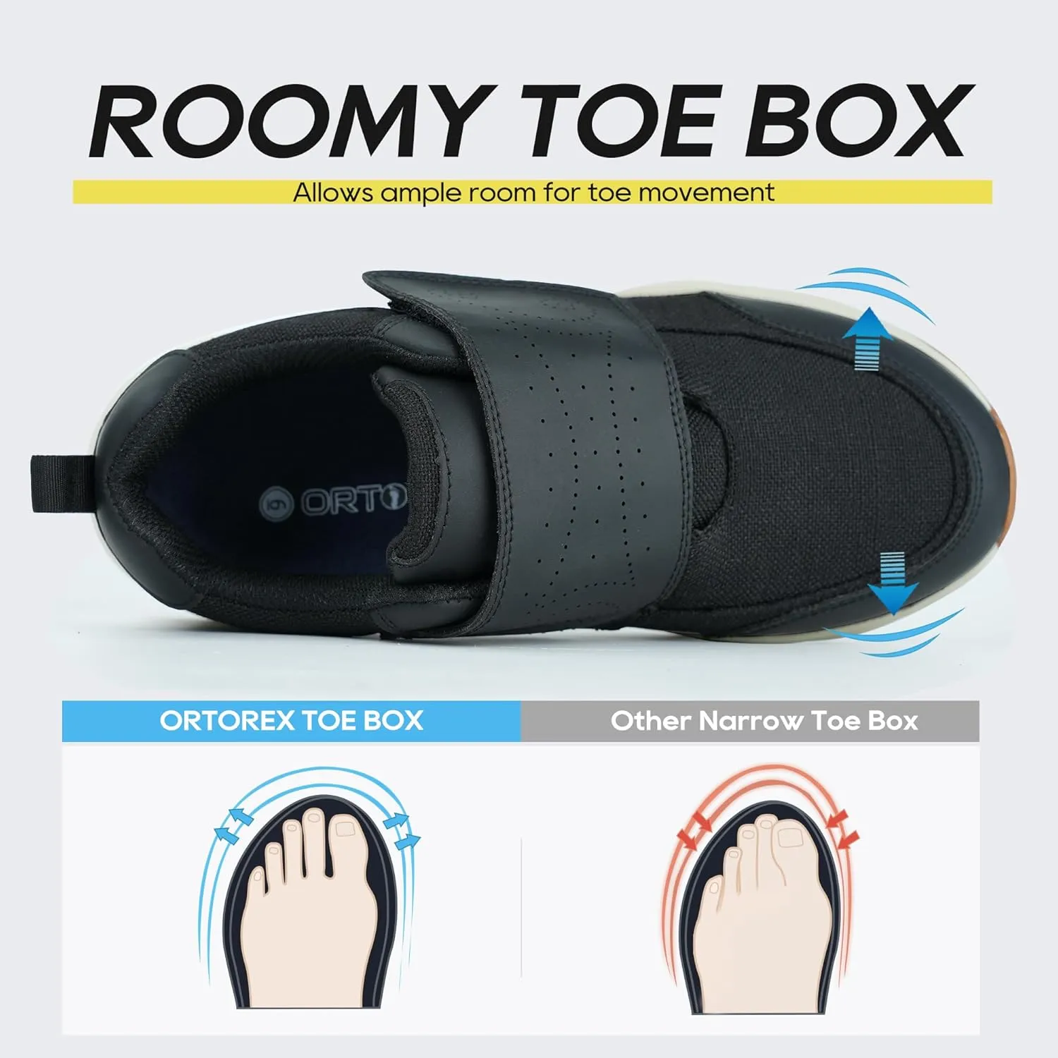 Women Orthopedic Diabetic Walking Sneakers Edema Shoes for Swollen Feet