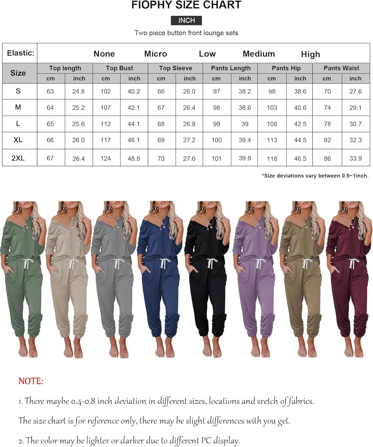 Women's 2 Piece Outfits Lounge Sets Long Sleeve Tops and Jogger Sweatpants Track Sweats Suits Loungewear Pajama Sets