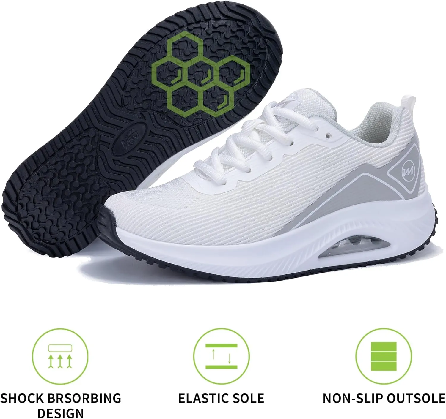 Womens Air Walking Shoes with Arch Support Tennis Orthotic Comfortable Sneakers for Plantar Fasciitis Pain Relief US 6-11