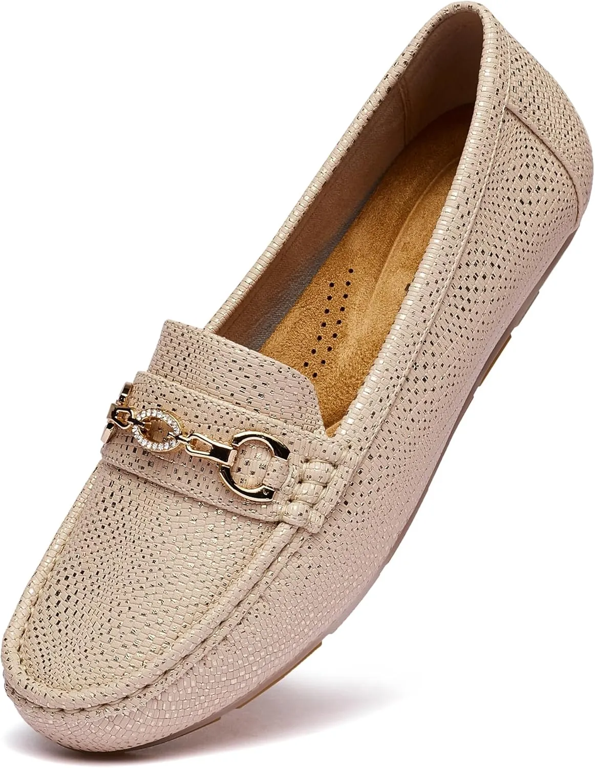 Women's Business Loafers Work Casual Flats Shoes Lightweight Penny PU Leather Slip On Walking Shoes