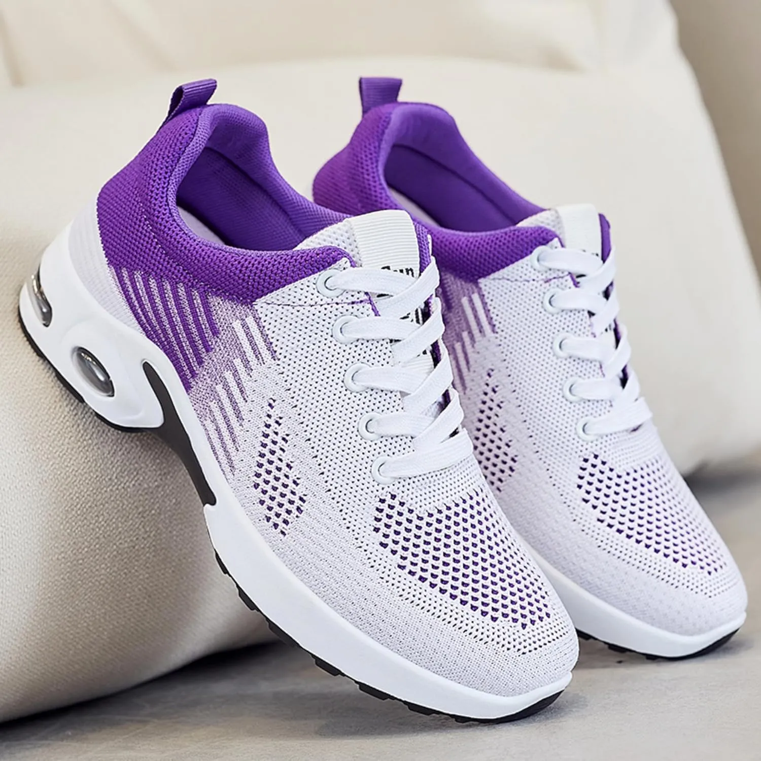 Women's Cushion Sneakers - Breathable, Non-Slip Walking Shoes with Shock-Absorbing Comfort, Lightweight for Running, Walking, and Everyday Use