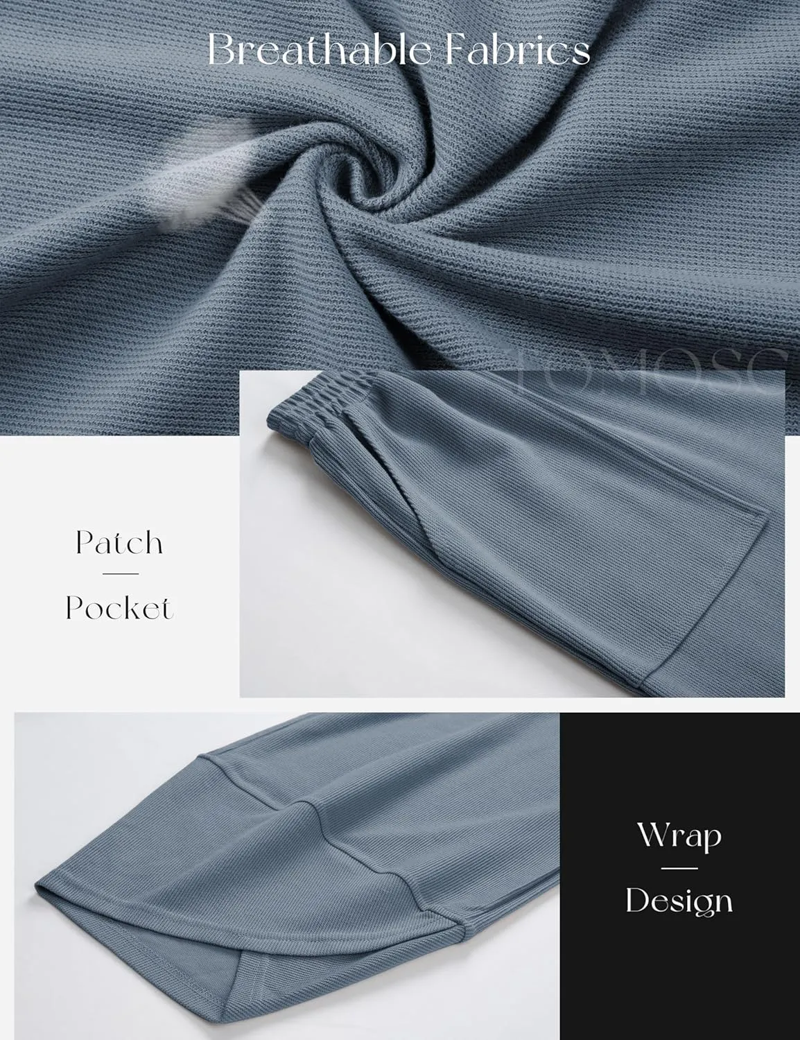 Womens Harem Pants Summer Casual Cotton Elastic Waist Palazzo Baggy Pants Wide Leg Sweatpants with Pockets