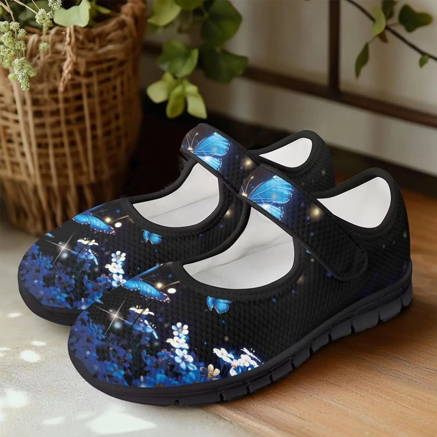 Womens Mary Jane Shoes Animals Pattern Casual Lightweight Breathable Anti-Skid Sneaker