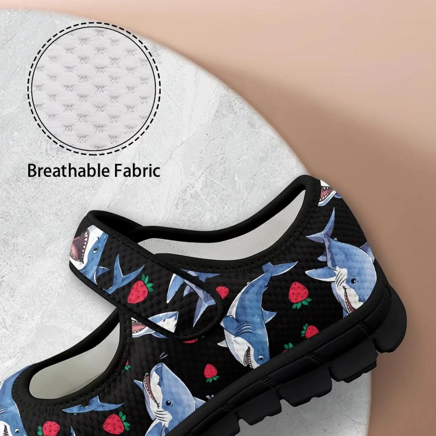 Women's Mary Jane Shoes Animals Print Walking Shoes Flat Breathable Non Slip Sneaker