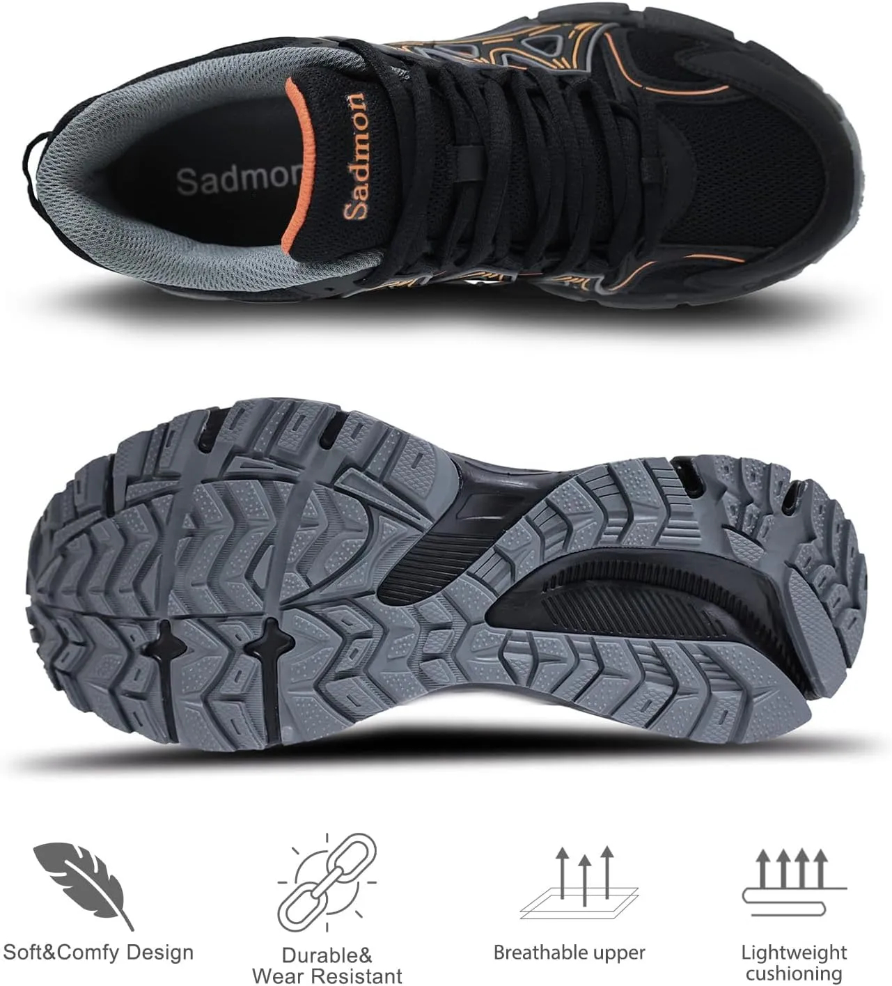 Women's Non-Slip Trail Running Shoes Support Sneakers Tennis Shoes Casual Walking Sneakers
