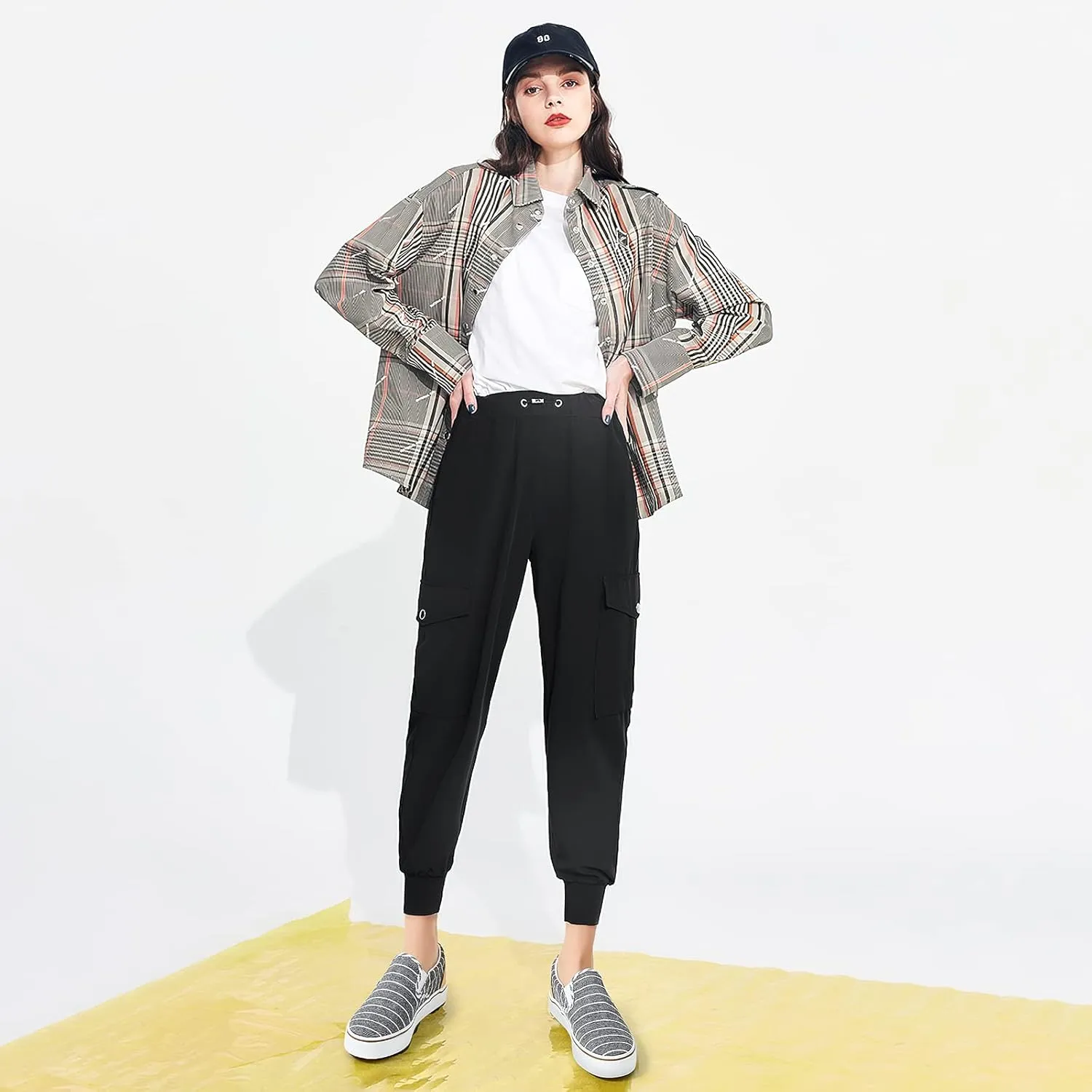 Women's Slip on Shoes Canvas Sneakers Loafers Non Slip Shoes Low Top Casual Shoes
