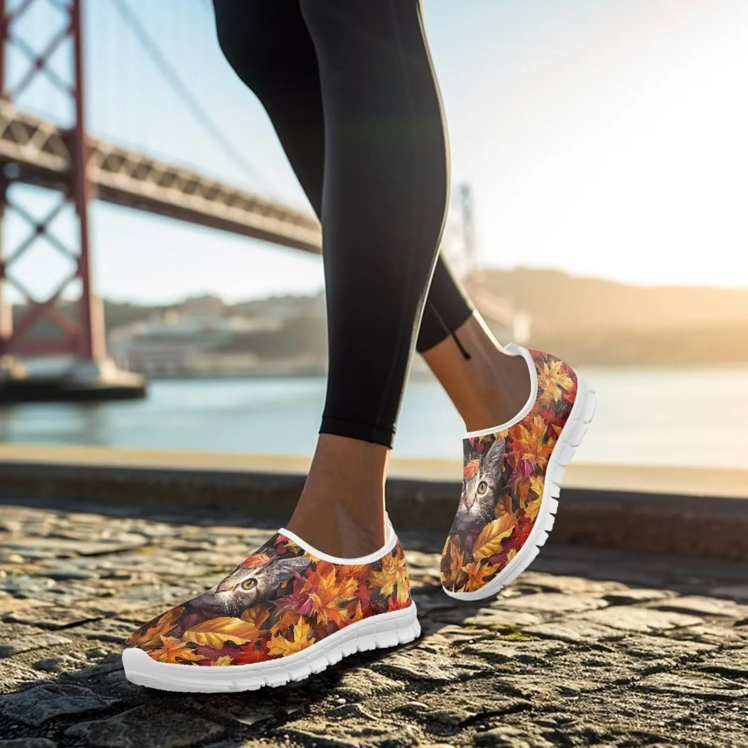 Women's Slip On Sneakers Comfortable Casual Walking Flat Shoes Low-Cut Loafers Breathable Outdoor Sports Running Shoes US 5.5-11.5