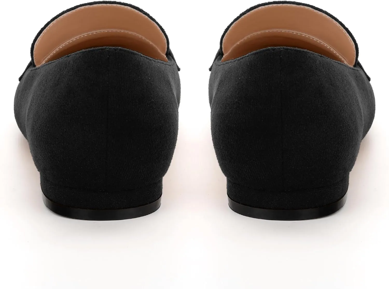 Womens Solid Slip On Pointed Toe Casual Flat Loafer, Metal Chain Loafers for Women Comfortable Fashion Work Flats Shoes