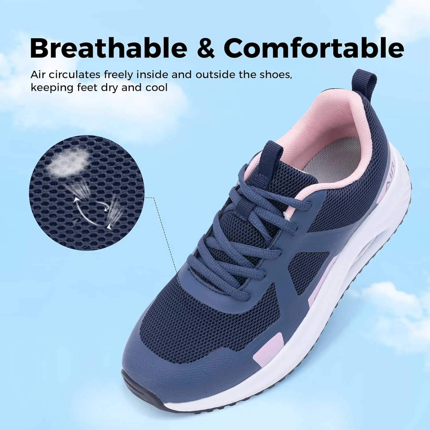 Womens Walking Shoes Orthotic Plantar Fasciitis Tennis Fashion Sneakers with Arch Support for Pain Relief All Day Standing US 6-11