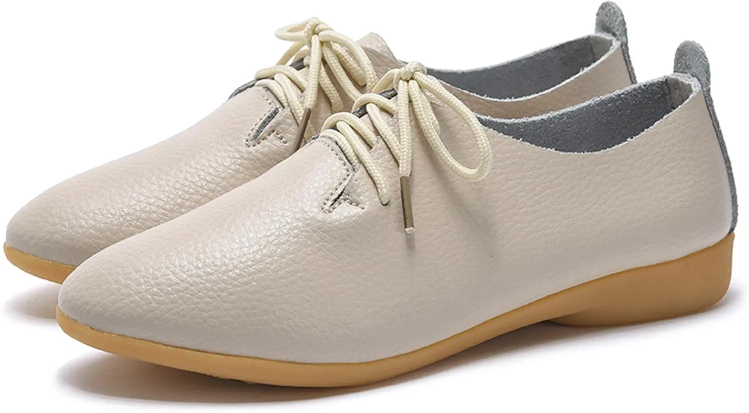WUIWUIYU Womens Girls Lace Up Pointed Toe Oxfords Shoes Casual Dress Walking Driving Flats