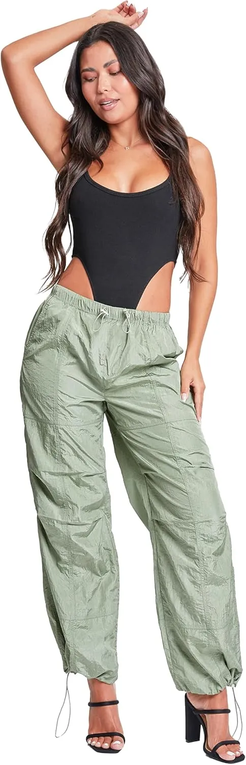 YMI Jeans Women's Pull-on Nylon Parachute Pants