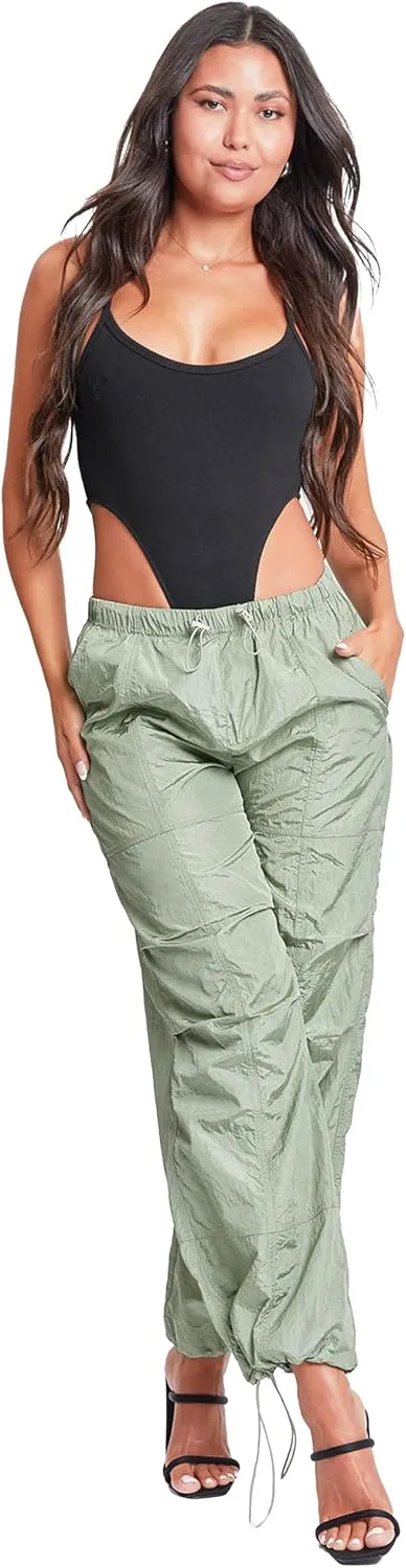 YMI Jeans Women's Pull-on Nylon Parachute Pants