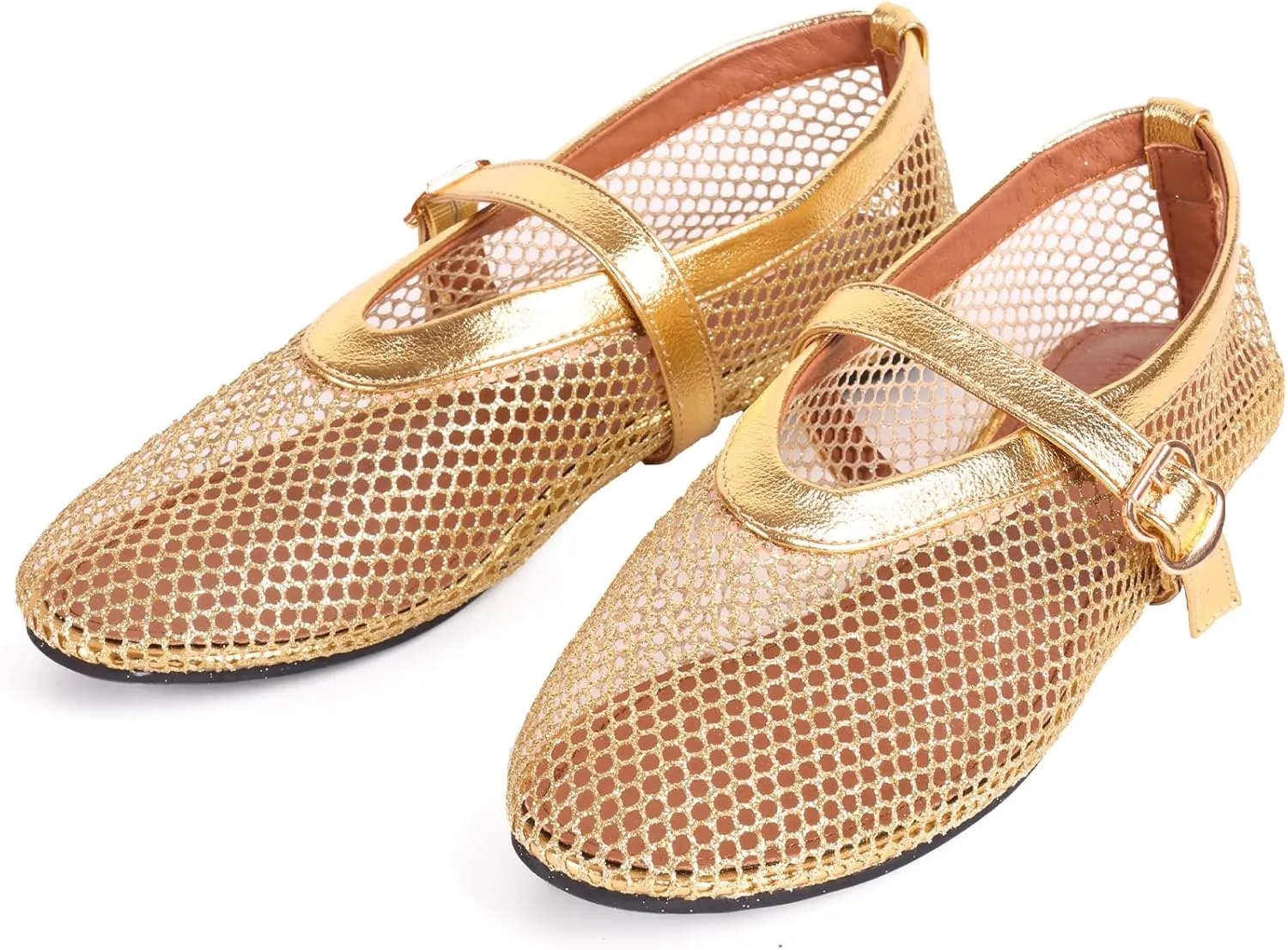 YXCFEWD Ballet Flats Shoes for Women Mary Jane Mesh Ballet Flats for Girls