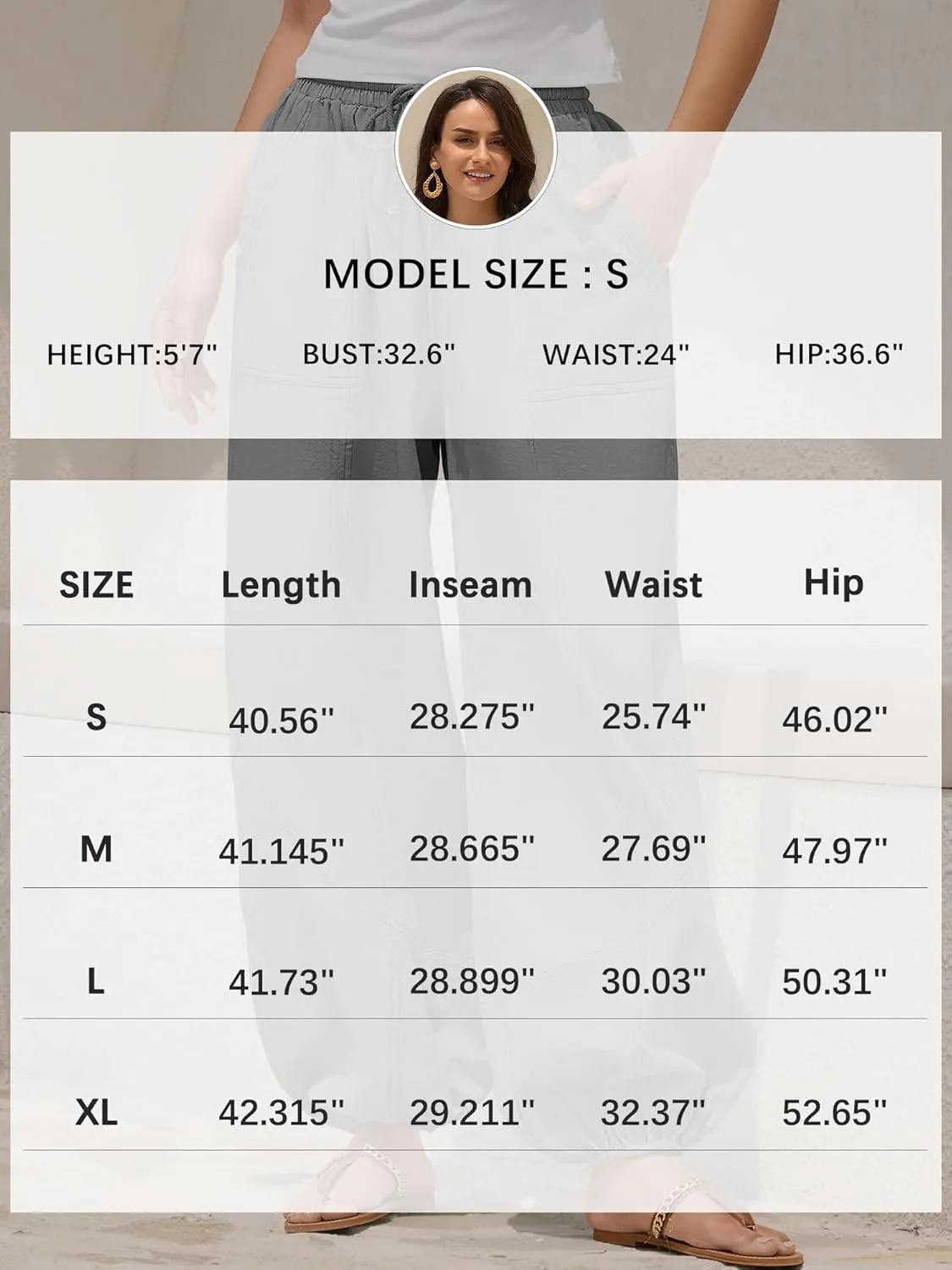 ZAFUL Women Casual Linen Pants Lightweight Drawstring Elastic Waist Lounge Beach Summer Pants with Pockets